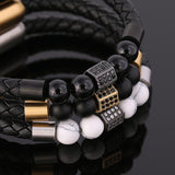 Hand-woven Cowhide Leather Bracelet Gold – Jewelry Gift Ideas — 2