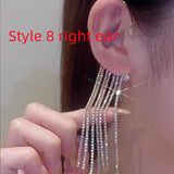 Super Flashing Diamond Earrings With Butterfly Ear – Stylish Gifts — 18