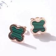 Simple Titanium Steel Four Leaf Clover Earrings For Girls – Gift Ideas — 3