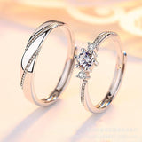 Sterling Silver Jewelry Couple Ring Female Wedding – Gifts for Couples — 4