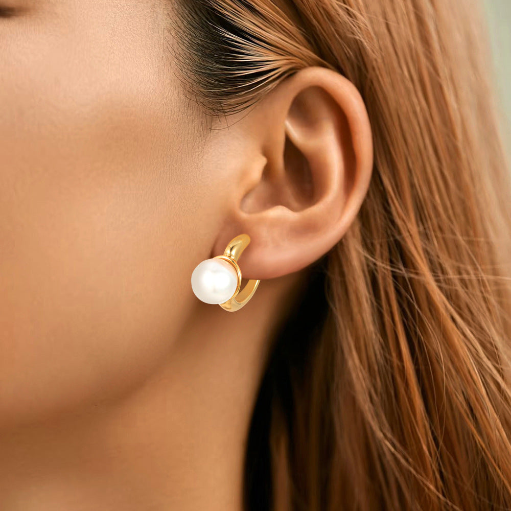 Fashion Stainless Steel C- Shaped Earrings Simple – Stylish Gifts — 1