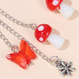 Long Chain Butterfly Mushroom Earrings For Women – Gifts for Her — 8