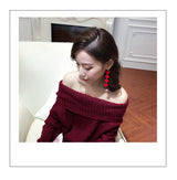 Earrings Personality Exaggerated Red Heart Long – Stylish Gifts — 10