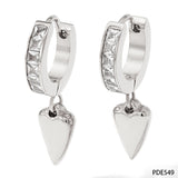 Fashion Earrings Studded With Zircon Stainless Steel – Stylish Gifts — 19