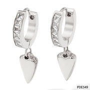Fashion Earrings Studded With Zircon Stainless Steel – Stylish Gifts — 19
