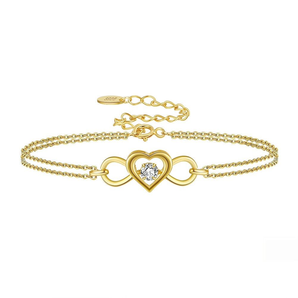 Women's Sterling Silver Double-layer Bracelet – Jewelry Gift Ideas — 1