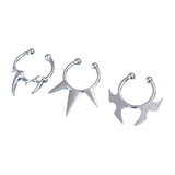 Stainless Steel Special-shaped 3 Fake Nose Ring Bat – Meaningful Gifts — 7