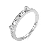 Personalized Pet Cat Ears Name Ring Fashion Jewelry – Stylish Gifts — 4