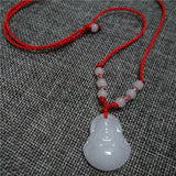 Glass Buddha Guanyin Red Rope Pendant Necklace – Jewelry Gift Ideas — 6