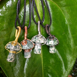 Natural Crystal Mushroom Pendant Necklace – Jewelry Gift Ideas — 4