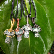 Natural Crystal Mushroom Pendant Necklace – Jewelry Gift Ideas — 4