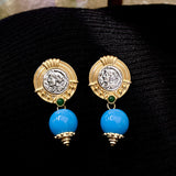 Women Girl Vintage Blue Crystal Earrings – Gifts for Her — 17