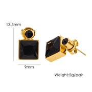 Elegant High Sense Inlaid Zircon Square Women's Ear – Gifts for Her — 13