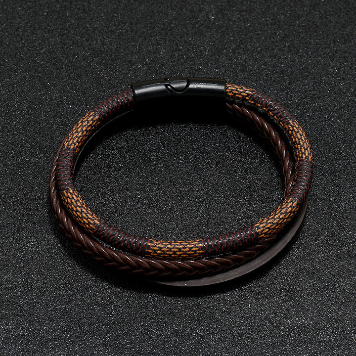 Men's Layered Retro Retro Patterns Leather – Jewelry Gift Ideas — 1