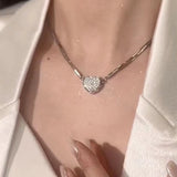 Diamond-embedded Love Multi-layer Magnet Necklace – Jewelry Gift Ideas — 6