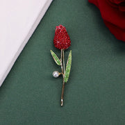 Three-dimensional Rose Flower Rhindiamond-style Brooch – Stylish Gifts — 4