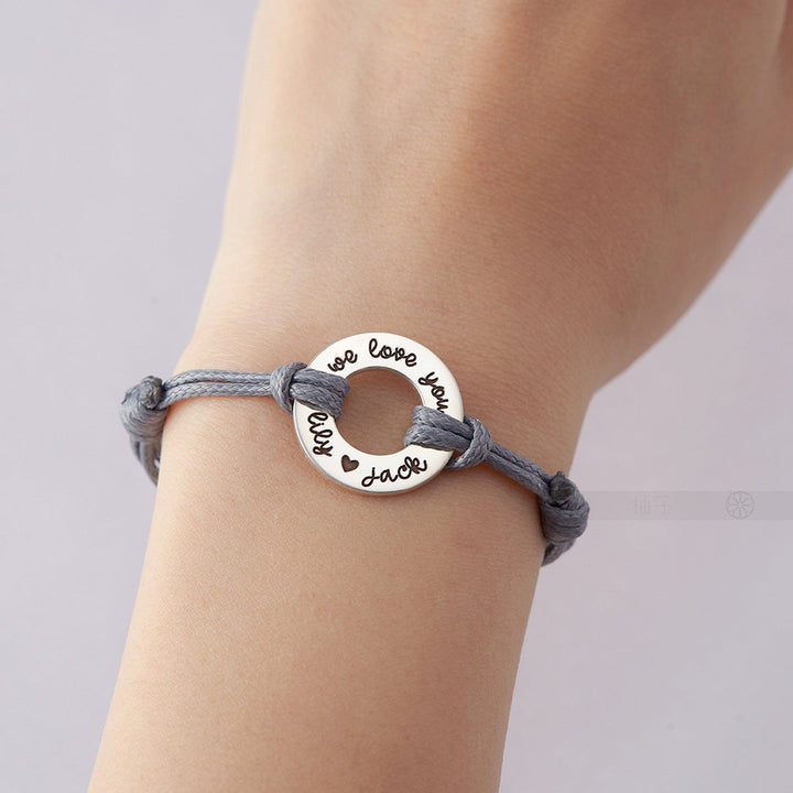 Stainless Steel Ring Lettering Hand Rope – Practical Gifts — 1