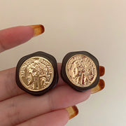 Vintage Acrylic Irregular Geometric Statue Earrings – Practical Gifts — 4