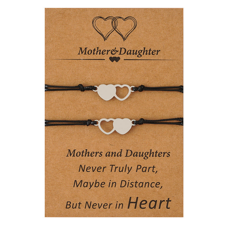 Stainless Steel Hollow Heart Hand-woven Card – Jewelry Gift Ideas — 1