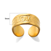 Stainless Steel Oil Pressure Ring Irregular Wide – Stylish Gifts — 11