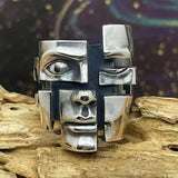 Retro Personality Split Mask Ring – Holiday Gift Ideas — 4