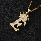 Stainless Steel Chain Zircon Alphabet Pendant – Jewelry Gift Ideas — 19