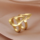Men's And Women's Stainless Steel Arrow Shaped Rings – Gifts for Her — 6
