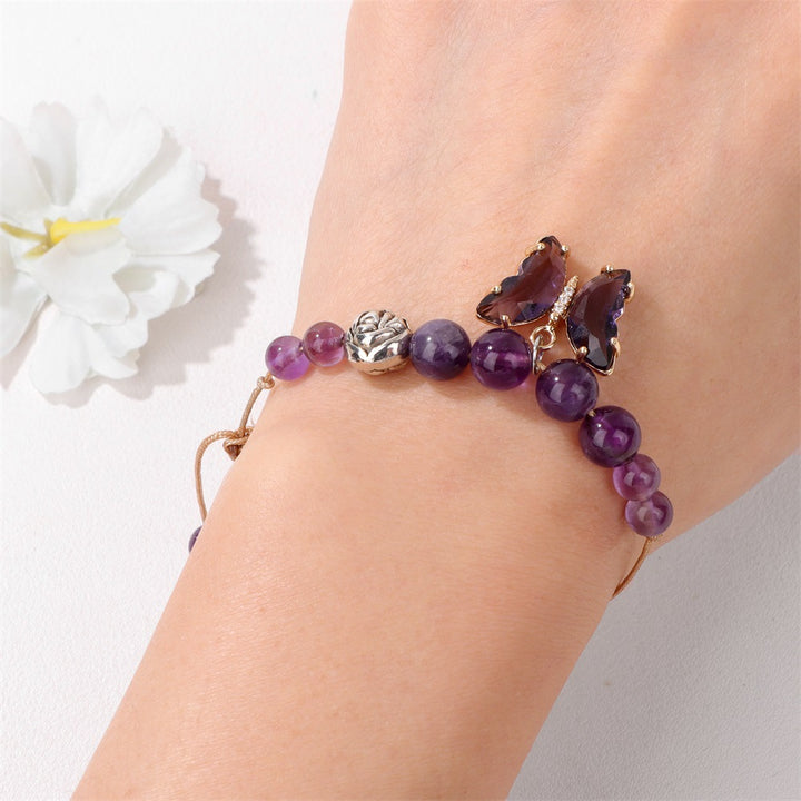 Women's Natural Stone Bracelet Amethyst – Jewelry Gift Ideas — 1