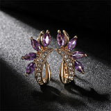 Water Drop Flower Shape Green Zircon Earrings – Gift Ideas — 9