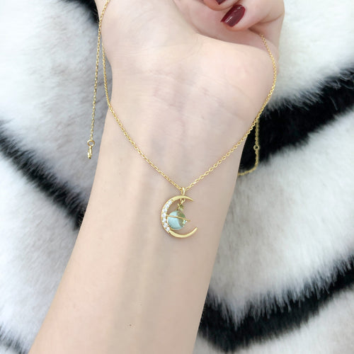 Crystal Moon Cosmic Necklace Female Cold Wind – Jewelry Gift Ideas — 2
