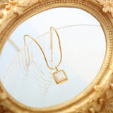 French Ins Cold Style Square White Sea Shell – Jewelry Gift Ideas — 1