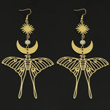 Fashion Exaggerated Moon Butterfly Metal Earrings – Stylish Gifts — 2