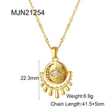 Round Zircon Eye Pendant Necklace – Jewelry Gift Ideas — 6