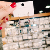 Earring Colored Diamond-encrusted Geometric – Jewelry Gift Ideas — 4