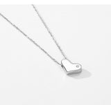 S925 Sterling Silver Cute Heart Shape Necklace – Jewelry Gift Ideas — 9