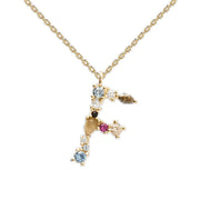 English Letter Necklace Female Colorful Crystals – Jewelry Gift Ideas — 17