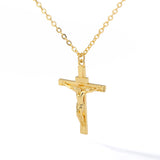 Ornament Copper Inlaid Zircon Cross Necklace Men – Jewelry Gift Ideas — 9