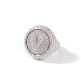 Rotatable DIY Letter Hip Hop Ring Micro Set Zircon – Creative Gifts — 5