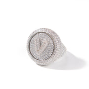 Rotatable DIY Letter Hip Hop Ring Micro Set Zircon – Creative Gifts — 5