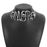 Exaggerated Letter Cool Sasa Necklace Retro – Jewelry Gift Ideas — 4