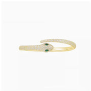 Golden Silver Snake Female Open-ended Bracelet – Jewelry Gift Ideas — 2