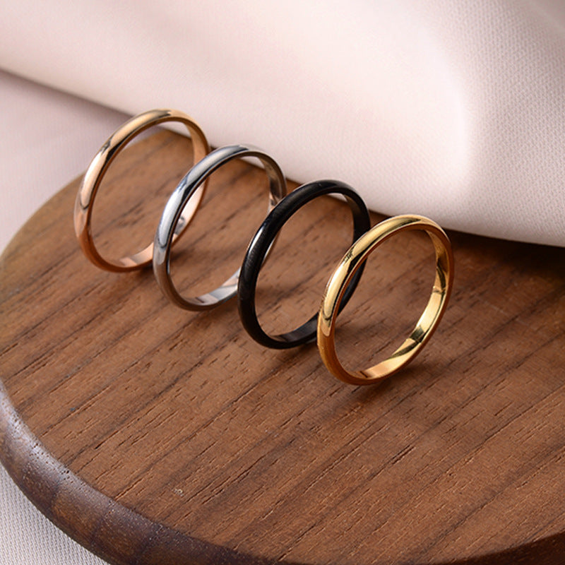 Simple Stylish Glossy Ring Simple Bracelet – Jewelry Gift Ideas — 1