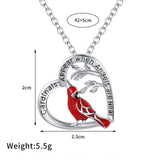 Creative Heart Shaped Cardinal Pendant Necklace – Jewelry Gift Ideas — 4