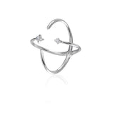 Four Eight-pointed Stars Rhinestone Ring For Women – Gifts for Her — 3