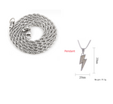 Hip Hop Full Drill Lightning Pendant Trendy – Jewelry Gift Ideas — 3