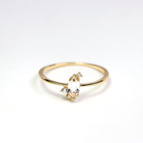 S925 Silver Plated Natural White Crystal Women's Ring – Gifts for Her — 6