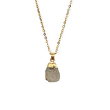 Cut Natural Necklace With Original Stone Pendant – Jewelry Gift Ideas — 17