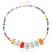 Vintage Colored Bohemian Pearl Bear Necklace – Jewelry Gift Ideas — 5