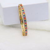 14K Gold Color Zircon Rainbow Bracelet Zircon – Jewelry Gift Ideas — 2