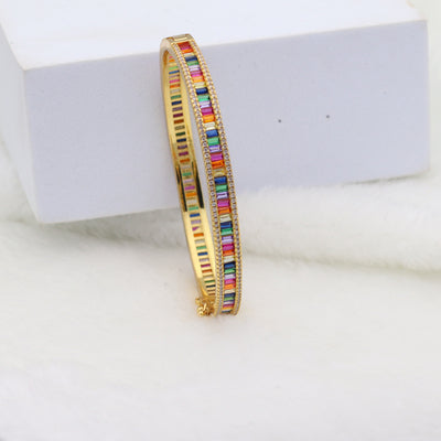 14K Gold Color Zircon Rainbow Bracelet Zircon – Jewelry Gift Ideas — 2
